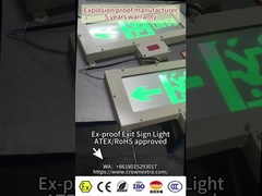 ATEX Explosion-proof Emergency Exit sign Light RoHS goedgekeurd voor gevaarlijke Zone1 Div1 OEM beschikbaar