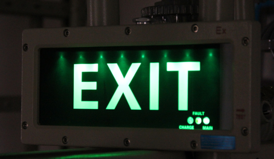 Hoog lichtvermogen Klasse 1 Div 2 Noodverlichting 3 W Ex-proof exit sign Voor gevaarlijke omgevingen