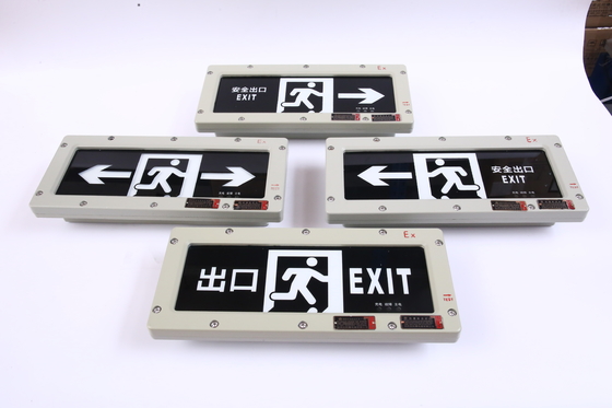 3W Wall Mount Explosion Proof LED Exit Sign Light AC/DC Aluminium legering 220V 24/36V