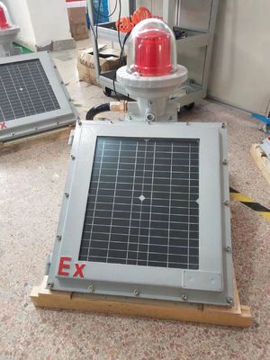 Explosiebestendige zonne-LED-obstructielamp voor gevaarlijke gebieden IP65