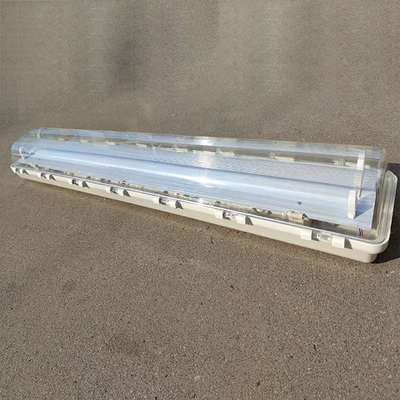 Explosie- en vlamwerend 2x36W LED buislicht voor gevaarlijke gebieden. ABS behuizing. 115 lm/W efficiëntie.