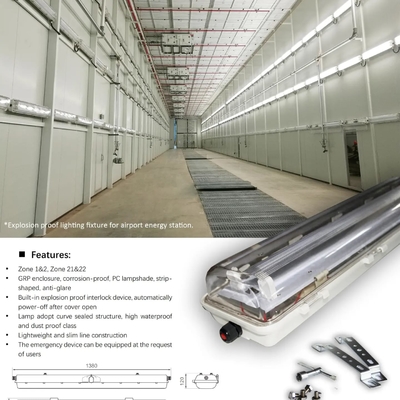 Industriële explosieveilige fluorescentielamp | ATEX/IECEx goedgekeurd | Anti-corrosief, Hoge CRI, IP66 voor gevaarlijke zones