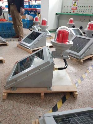Explosiebestendige zonne-LED-obstructielamp voor gevaarlijke gebieden IP65