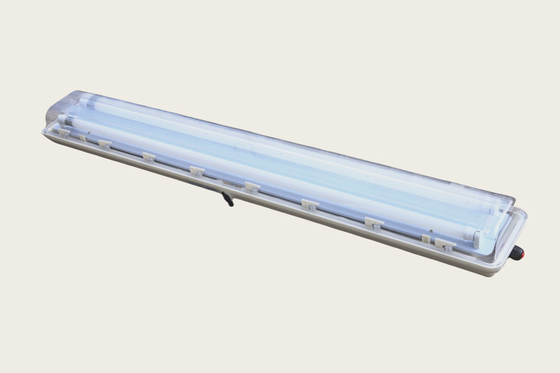 Explosiebestendige ATEX geheel kunststof ((GRP) fluorescerende armature Lamp WF2 IP66 voor Div 1 gevaarlijk gebied 36W