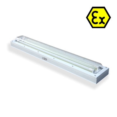 Exproof ATEX lineair fluorescerend licht Vlamvast stof/watervast voor gevaarlijke zone 1 2 Oliegas 100lm/watt