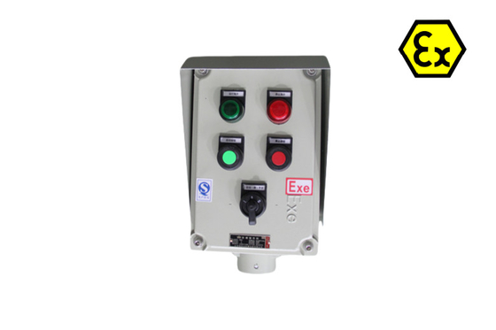 ATEX-veiligheid Ex-proof besturingsstation Vlamwerende elektrische bedieningsdozen 220/380Vac G1/2&quot;,G3/4&quot;,G1,G1.1/4&quot;,G1.1/2&quot;,G2