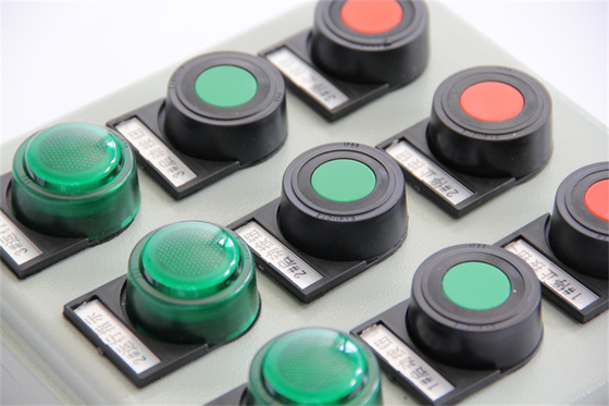 ATEX Explosiebestendige controlestation Ruimte Industrieel besturingspaneel voor gevaarlijke zone1 Vlamwerend licht 10A AC220v