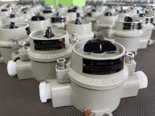 Corrosiebestendige explosiebestendige schakelaar met IP66-beschermingsniveau voor 9-13 mm kabelinvoer