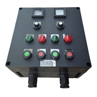 220V explosiebestendige besturingsstation ATEX goedgekeurd GRP anticorrosie IP66 WF2 Hangende verticale montage voor gevaarlijke omgeving Zone1 Zone2