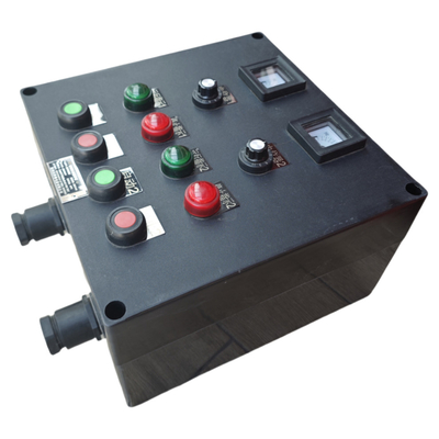 220V explosiebestendige besturingsstation ATEX goedgekeurd GRP anticorrosie IP66 WF2 Hangende verticale montage voor gevaarlijke omgeving Zone1 Zone2