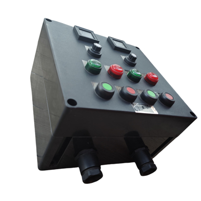 220V explosiebestendige besturingsstation ATEX goedgekeurd GRP anticorrosie IP66 WF2 Hangende verticale montage voor gevaarlijke omgeving Zone1 Zone2