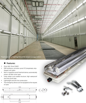 Industriële explosieveilige fluorescentielamp | ATEX/IECEx goedgekeurd | Anti-corrosief, Hoge CRI, IP66 voor gevaarlijke zones