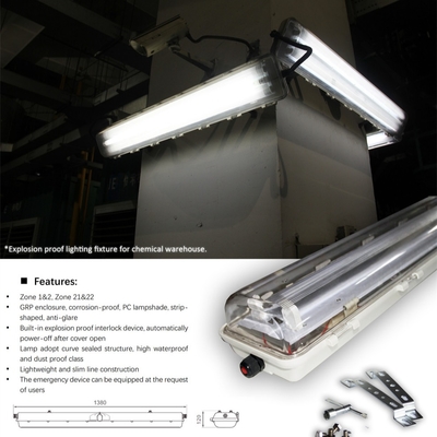 IP66 Explosion Proof Fluorescent Lighting with ATEX/IECEx | Ceiling, Wall & Pendant Mount for Hazardous Sites