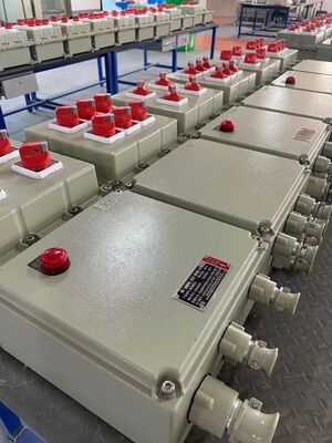 Wandinstallatie Explosiebestendige terminalbox IP66 waterdicht elektrisch behuizing dat bescherming biedt in gevaarlijke industriële omgevingen